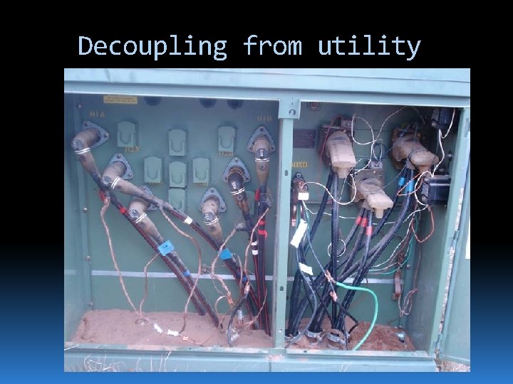 Decoupling from utility 