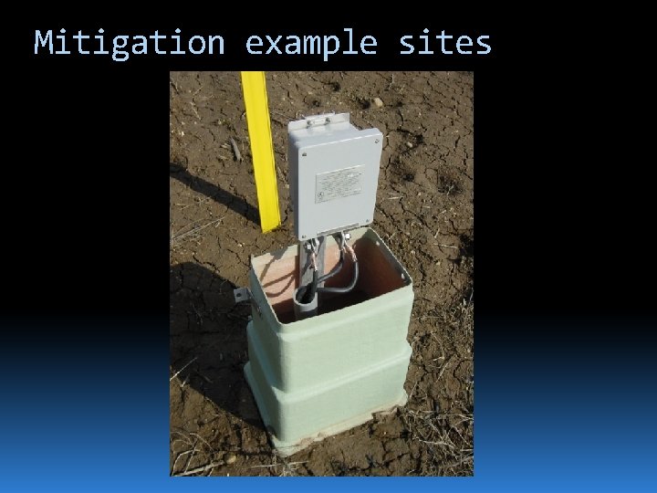Mitigation example sites 