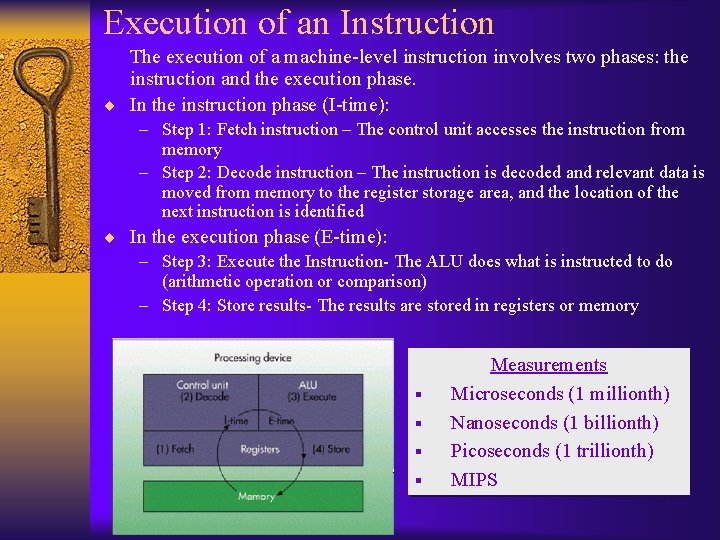 Execution of an Instruction The execution of a machine-level instruction involves two phases: the