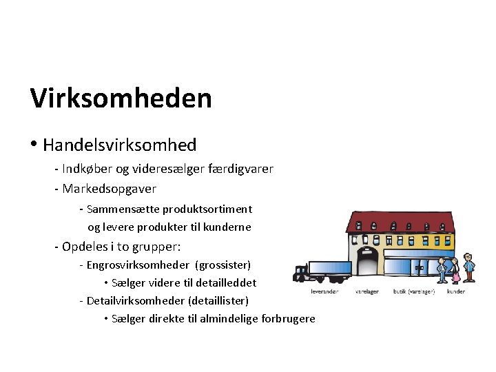 Virksomheden • Handelsvirksomhed - Indkøber og videresælger færdigvarer - Markedsopgaver - Sammensætte produktsortiment og