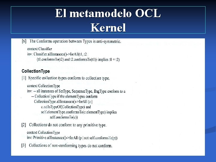 El metamodelo OCL Kernel 