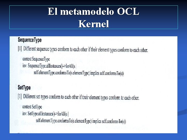 El metamodelo OCL Kernel 