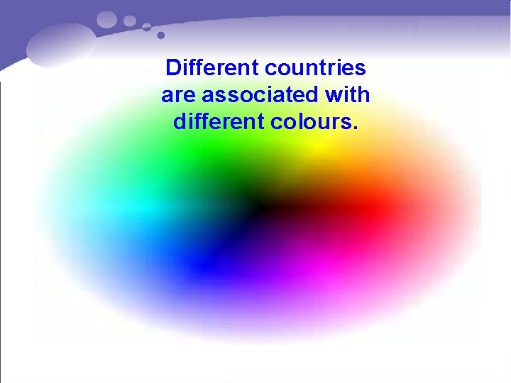 Different countries are associated with different colours. Different countries are associated with different colours.