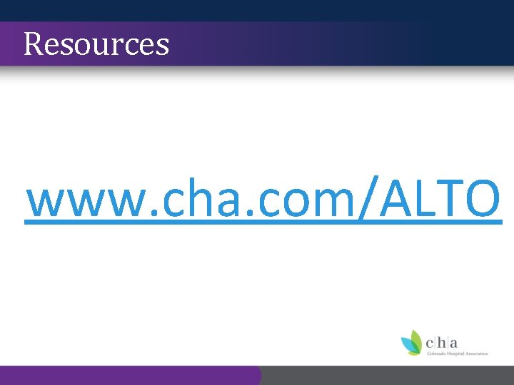 Resources www. cha. com/ALTO 