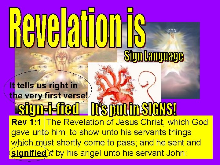 It tells us right in the very first verse! Rev 1: 1 The Revelation