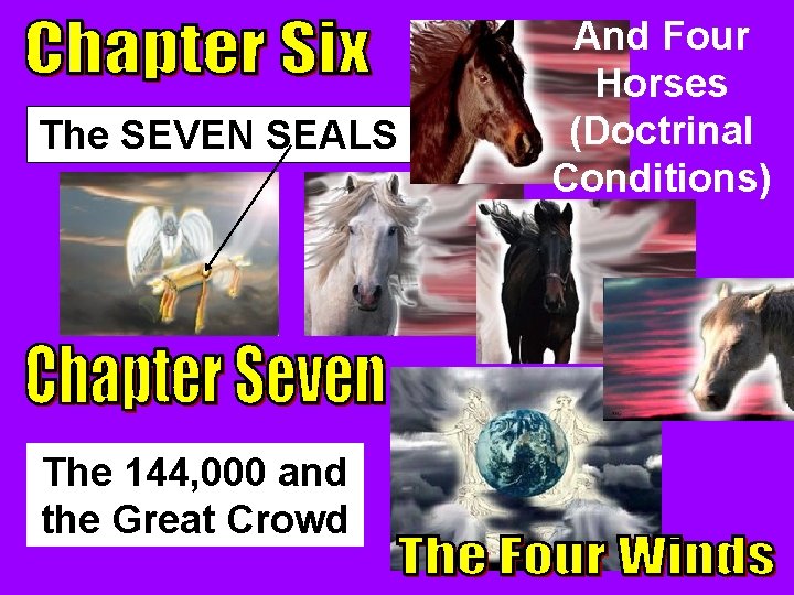 The SEVEN SEALS The 144, 000 and the Great Crowd And Four Horses (Doctrinal