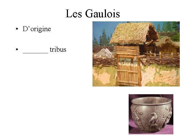 Les Gaulois • D’origine • _______ tribus 