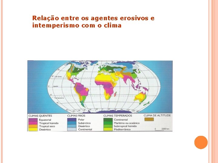 Relação entre os agentes erosivos e intemperismo com o clima 