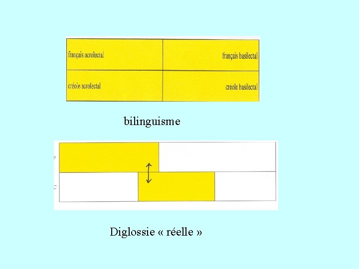 bilinguisme Diglossie « réelle » 