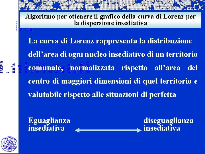 ambie ntale dei limiti insedi ativi Nella di area vasta Algoritmo per ottenere il