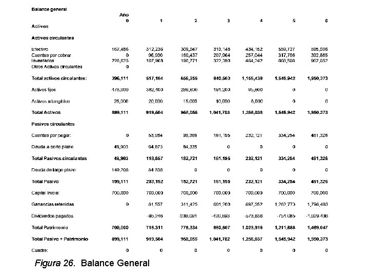 Figura 26. Balance General 