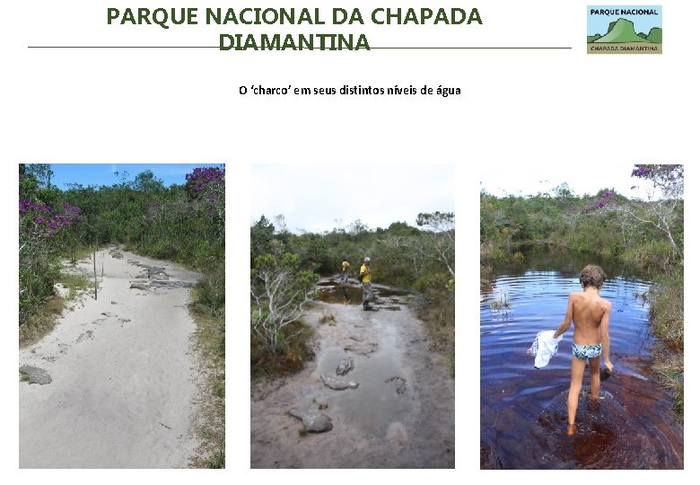 PARQUE NACIONAL DA CHAPADA DIAMANTINA O ‘charco’ em seus distintos níveis de água 