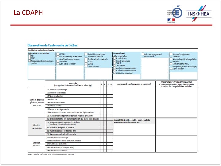 La CDAPH 