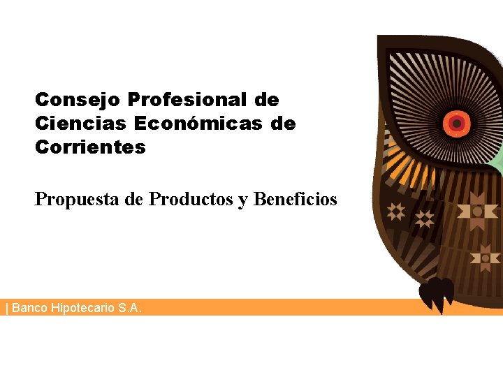 Consejo Profesional de Ciencias Económicas de Corrientes Propuesta de Productos y Beneficios | Banco