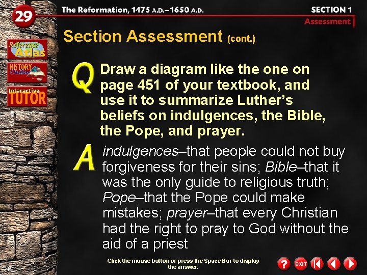 Section Assessment (cont. ) Draw a diagram like the on page 451 of your Section Assessment (cont. ) Draw a diagram like the on page 451 of your
