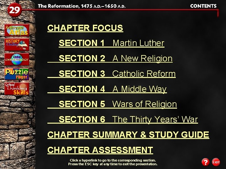 CHAPTER FOCUS SECTION 1 Martin Luther SECTION 2 A New Religion SECTION 3 Catholic CHAPTER FOCUS SECTION 1 Martin Luther SECTION 2 A New Religion SECTION 3 Catholic