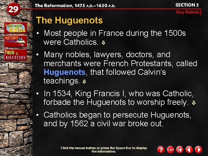 The Huguenots • Most people in France during the 1500 s were Catholics. • The Huguenots • Most people in France during the 1500 s were Catholics. •