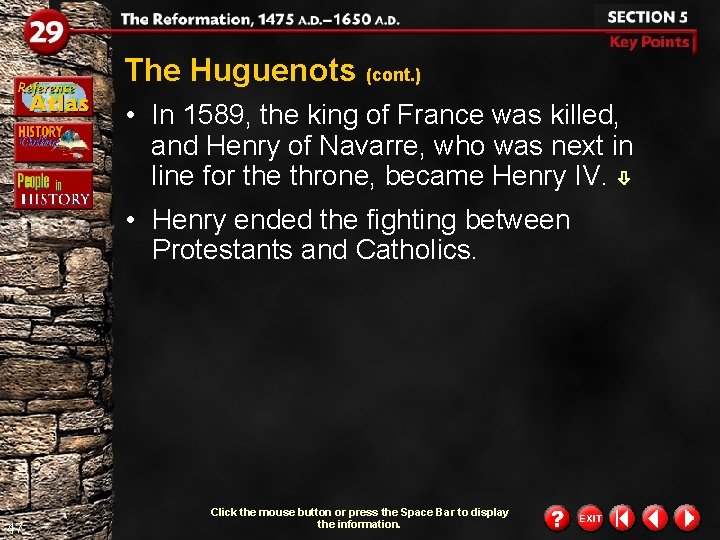 The Huguenots (cont. ) • In 1589, the king of France was killed, and The Huguenots (cont. ) • In 1589, the king of France was killed, and