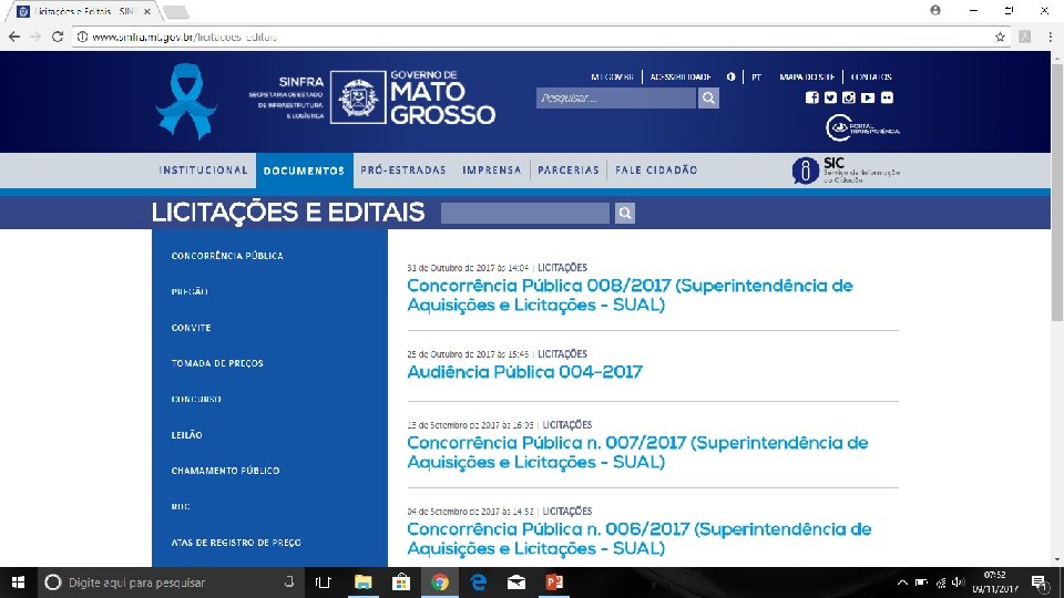 www. sinfra. mt. gov. br 