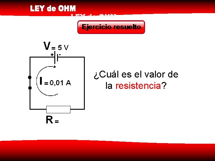 ¿Cuál es el valor de la resistencia? 