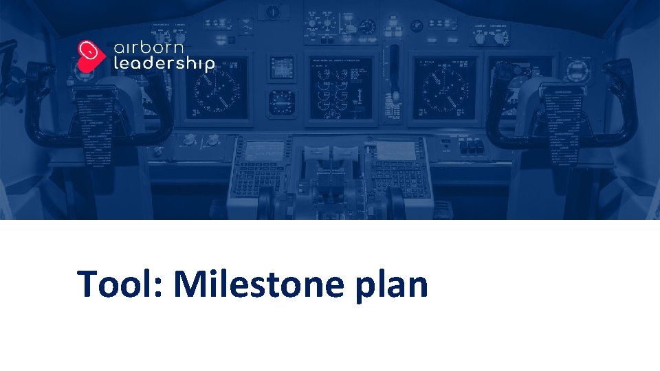 Tool: Milestone plan 