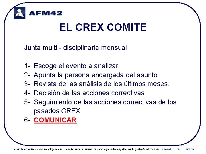 EL CREX COMITE Junta multi - disciplinaria mensual 1 - Escoge el evento a