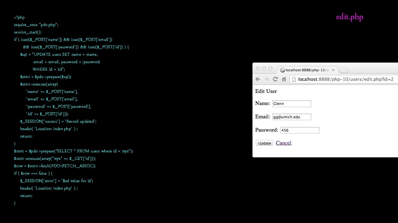 <? php require_once "pdo. php"; session_start(); if ( isset($_POST['name']) && isset($_POST['email']) && isset($_POST['password']) &&