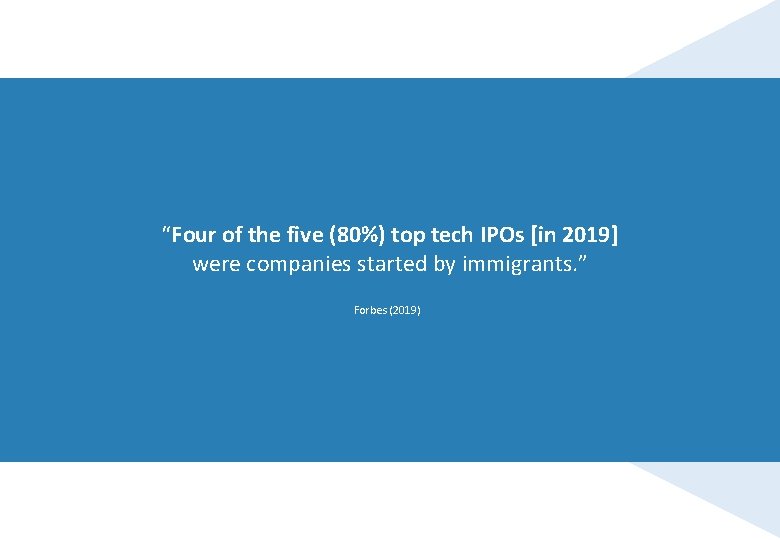 “Four of the five (80%) top tech IPOs [in 2019] were companies started by