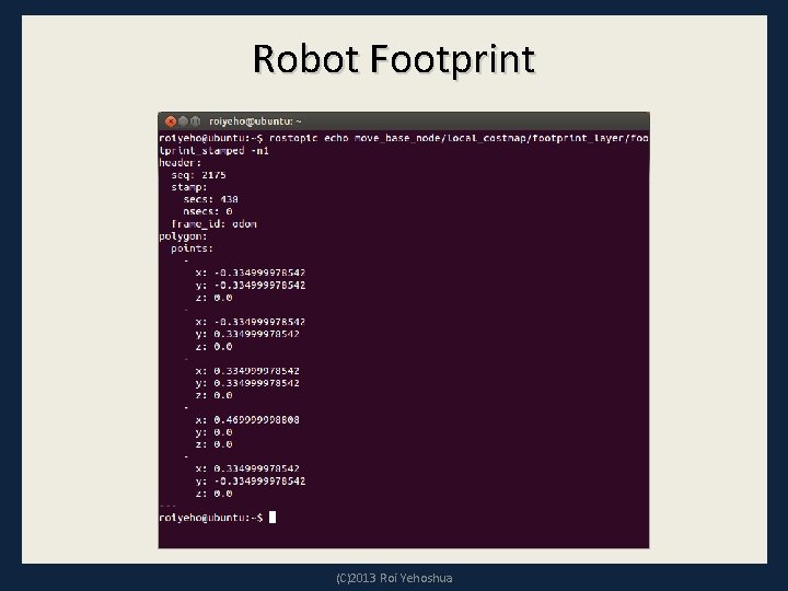 Robot Footprint (C)2013 Roi Yehoshua 