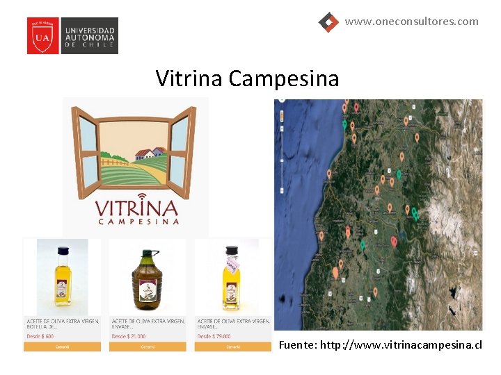 www. oneconsultores. com Vitrina Campesina Fuente: http: //www. vitrinacampesina. cl 