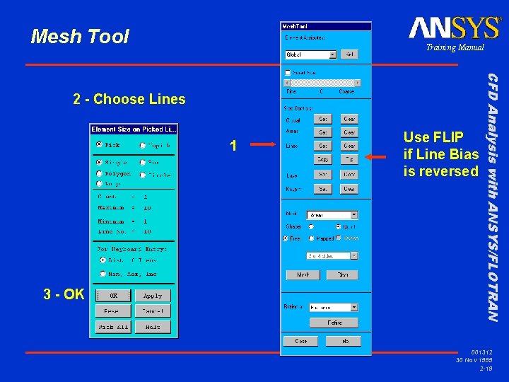 Mesh Tool Training Manual 1 3 - OK Use FLIP if Line Bias is