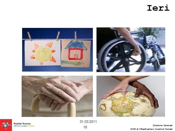 Ieri 31. 03. 2011 18 Direzione Generale Diritti di Cittadinanza e Coesione Sociale 