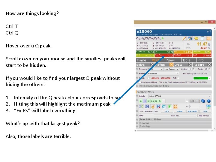 How are things looking? Ctrl T Ctrl Q Hover a Q peak. Scroll down