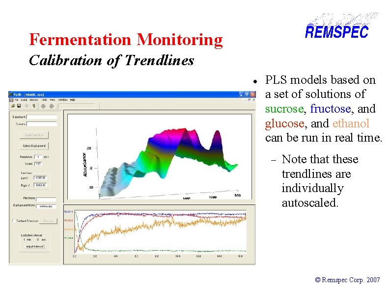 Fermentation Monitoring Calibration of Trendlines PLS models based on a set of solutions of