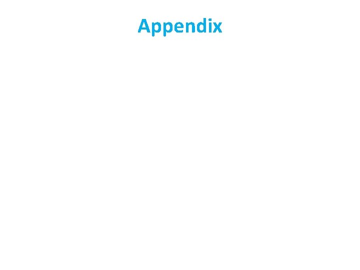 Appendix Appendix