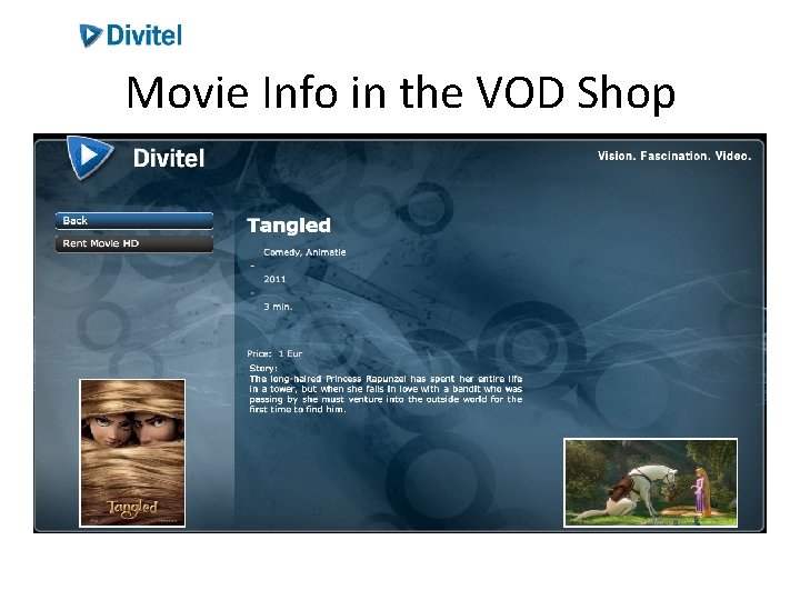 Movie Info in the VOD Shop Movie Info in the VOD Shop