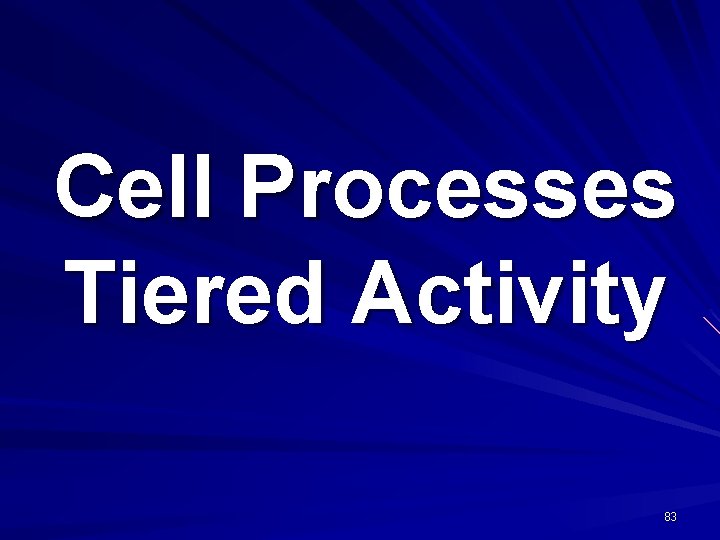 Cell Processes Tiered Activity 83 