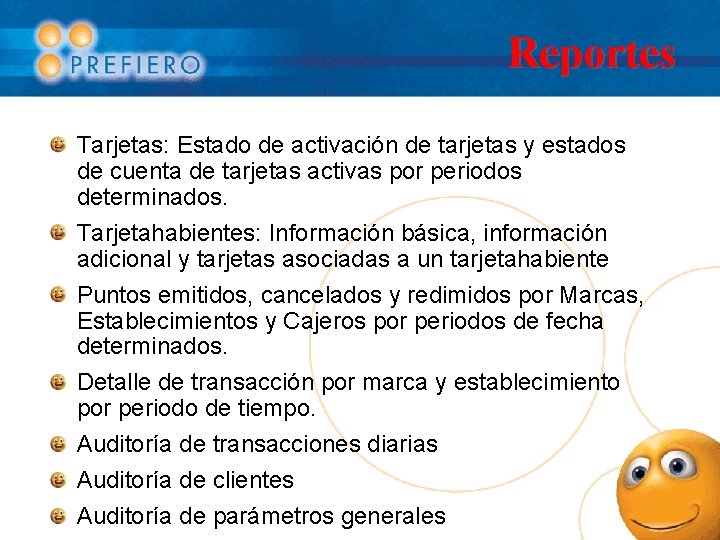 Reportes Tarjetas: Estado de activación de tarjetas y estados de cuenta de tarjetas activas