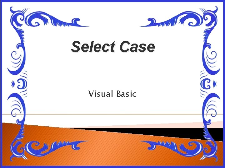 Select Case Visual Basic 