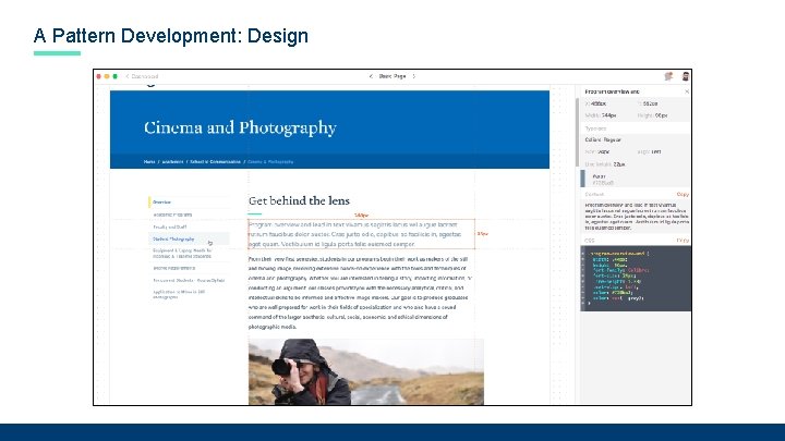 A Pattern Development: Design 