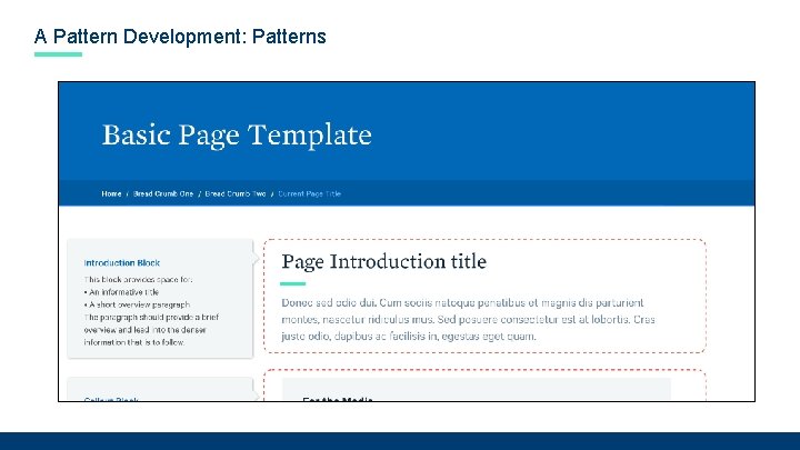 A Pattern Development: Patterns 