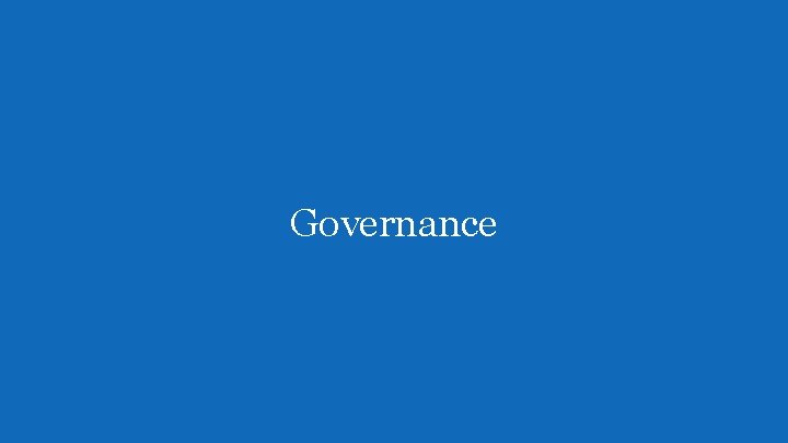 Governance 