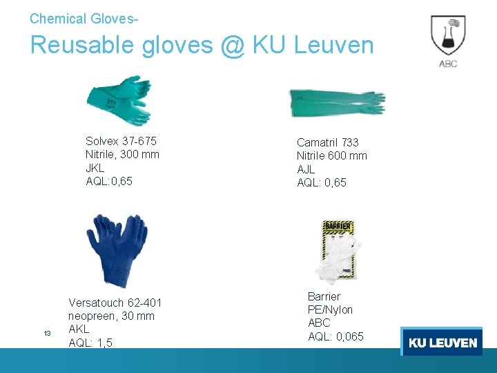 Chemical Gloves- Reusable gloves @ KU Leuven Solvex 37 -675 Nitrile, 300 mm JKL