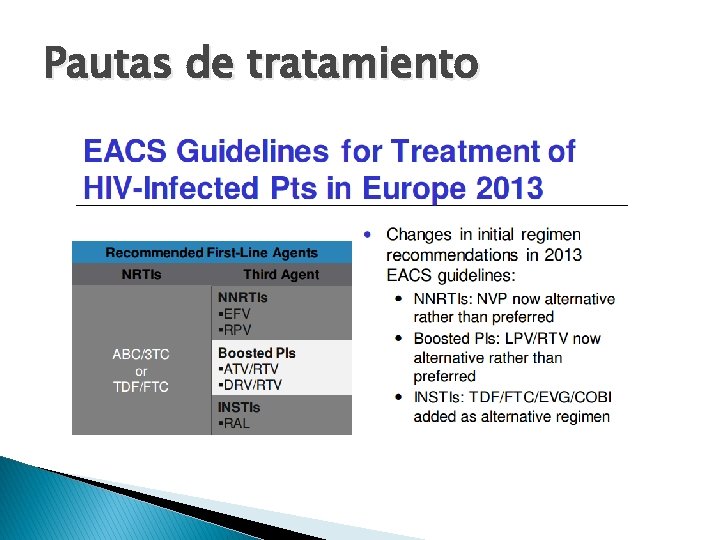 Pautas de tratamiento 