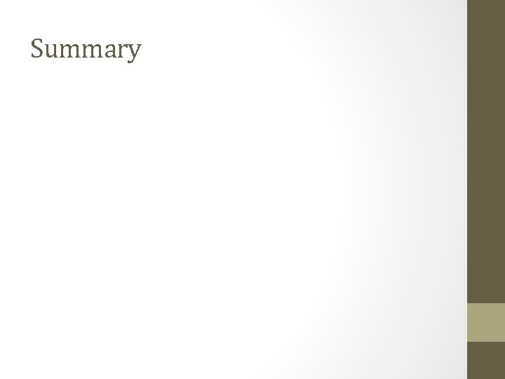 Summary Summary
