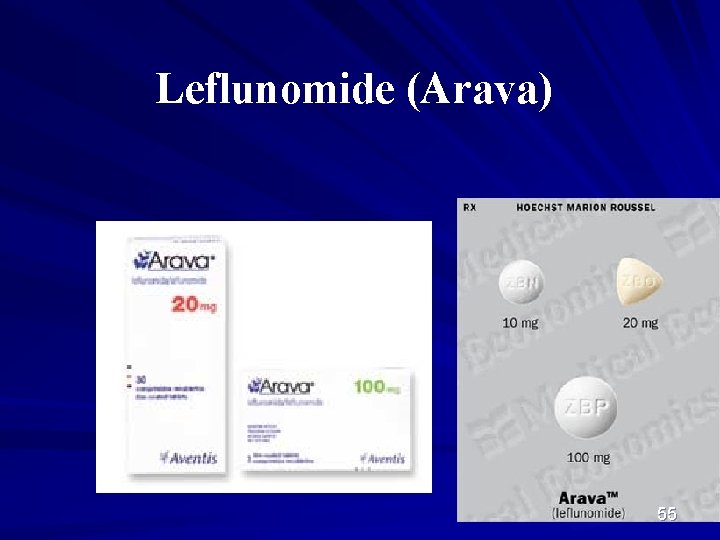 Leflunomide (Arava) 55 