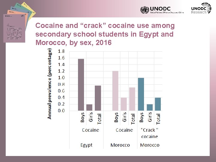 Cocaine and “crack” cocaine use among secondary school students in Egypt and Morocco, by