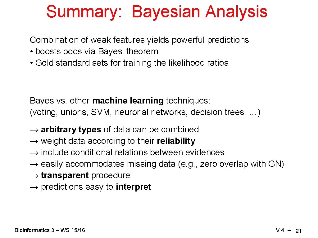 Bioinformatics 3 V 4 Weak Indicators And Communities
