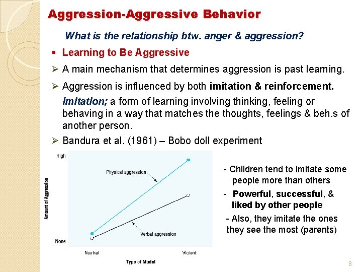 Aggression-Aggressive Behavior What is the relationship btw. anger & aggression? § Learning to Be Aggression-Aggressive Behavior What is the relationship btw. anger & aggression? § Learning to Be