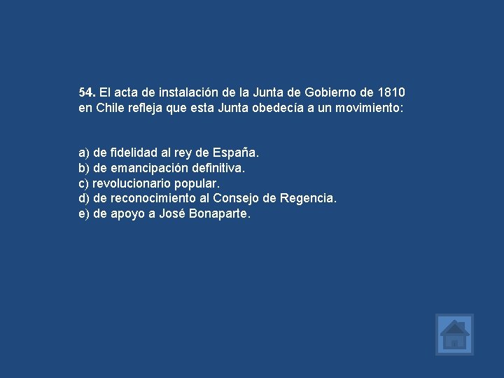 54. El acta de instalación de la Junta de Gobierno de 1810 en Chile